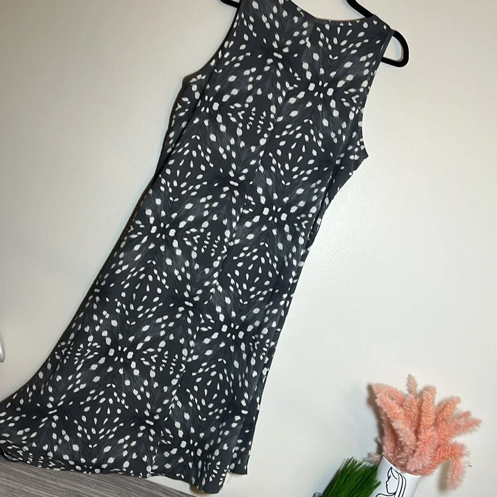 Jade By Jane Sleeveless Asymmetrical Abstract Dot Midi Dress XL